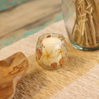 Rosa Floral Glass Straight Candle Holder – 8 × 8cm