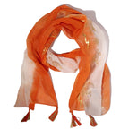 Turtle Print Scarf in Coral – 180 × 50cm