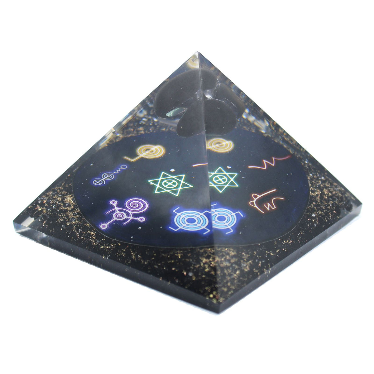 Midnight Orgonite Pyramid – 90mm