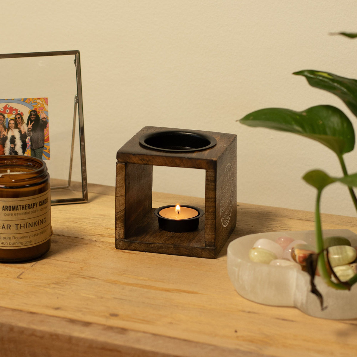 Yin Yang Mango Wood Oil Burner