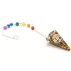 Chakra Orgonite Pendulum with Tree of Life