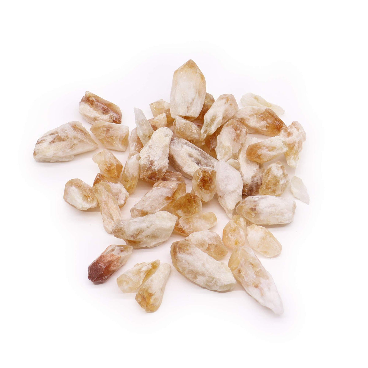 Raw Citrine and Topaz Crystal Points – 500g