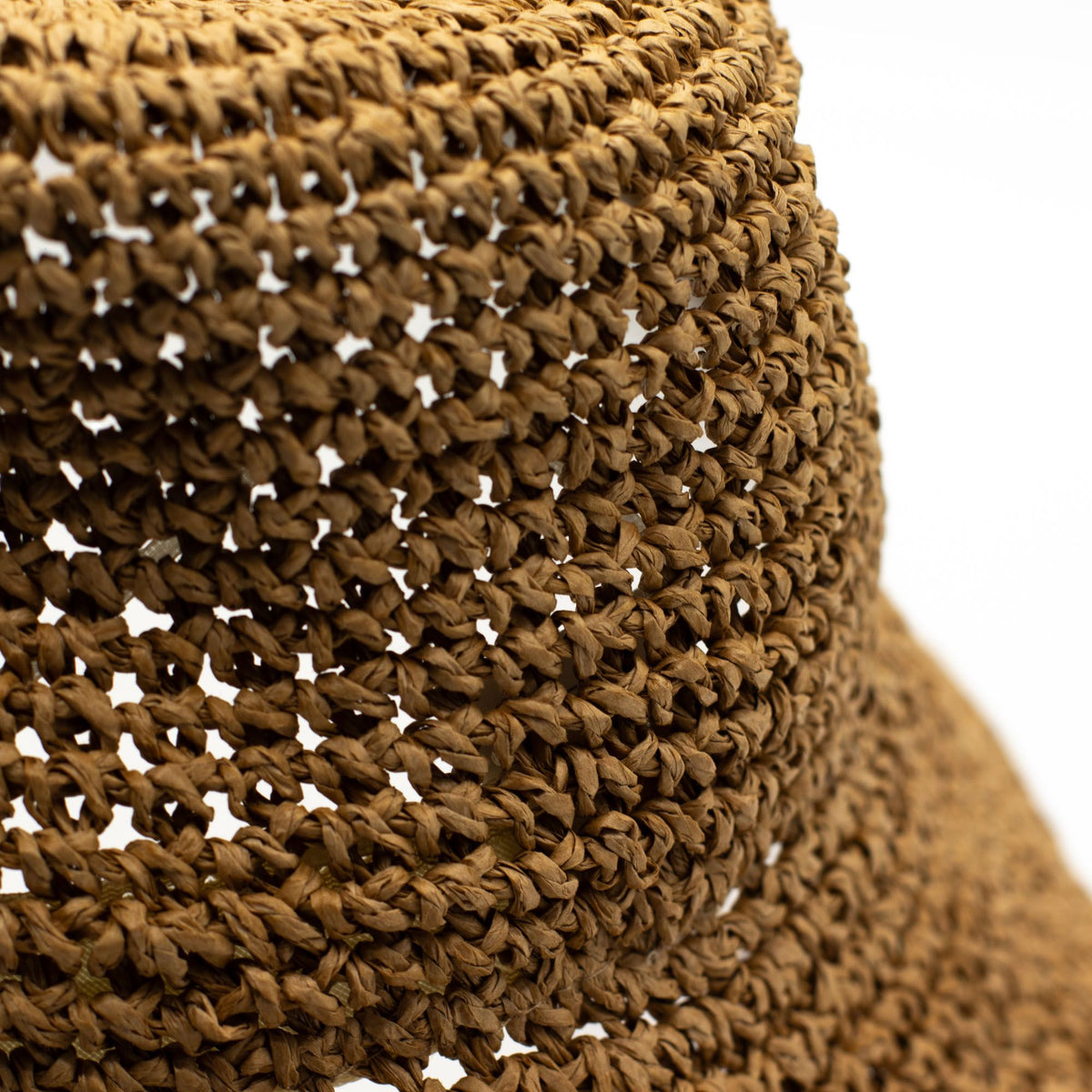 Floppy Straw Sun Hat in Natural and Coffee