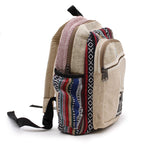 Small Hemp Backpack with Zig-Zag Zips