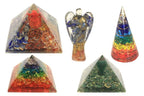 Turquoise and Black Tourmaline Orgonite Pyramid – 70mm