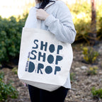 Shop Shop Drop Cotton Bag – 4 Designs