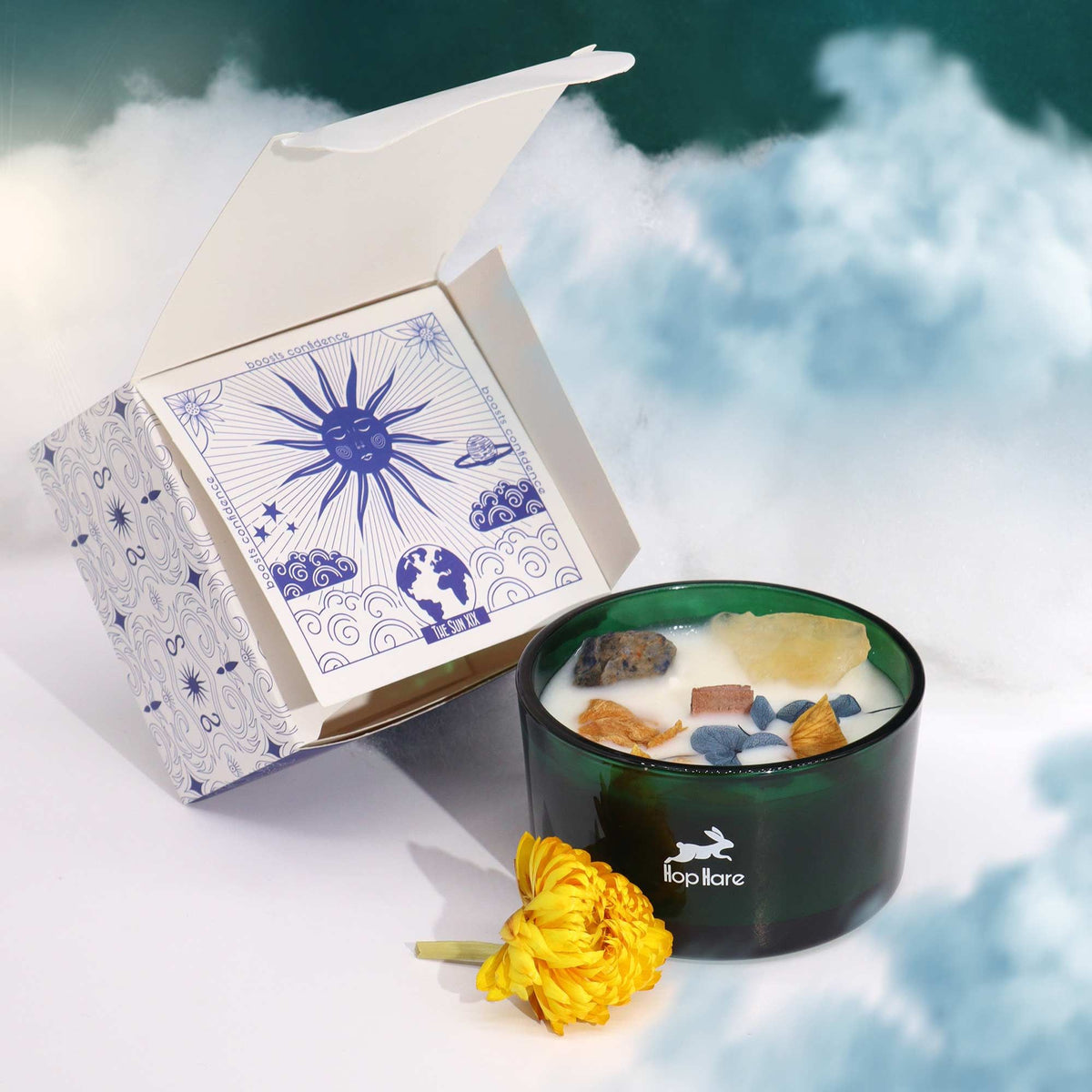 The Sun Crystal Magic Flower Candle
