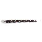 Twisted Wood and Rock Quartz Crystal Wand