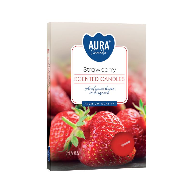 Strawberry Scented Tealights – Set of 6