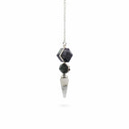 Fluorite, Labradorite and Rainbow Moonstone Pendulum Set