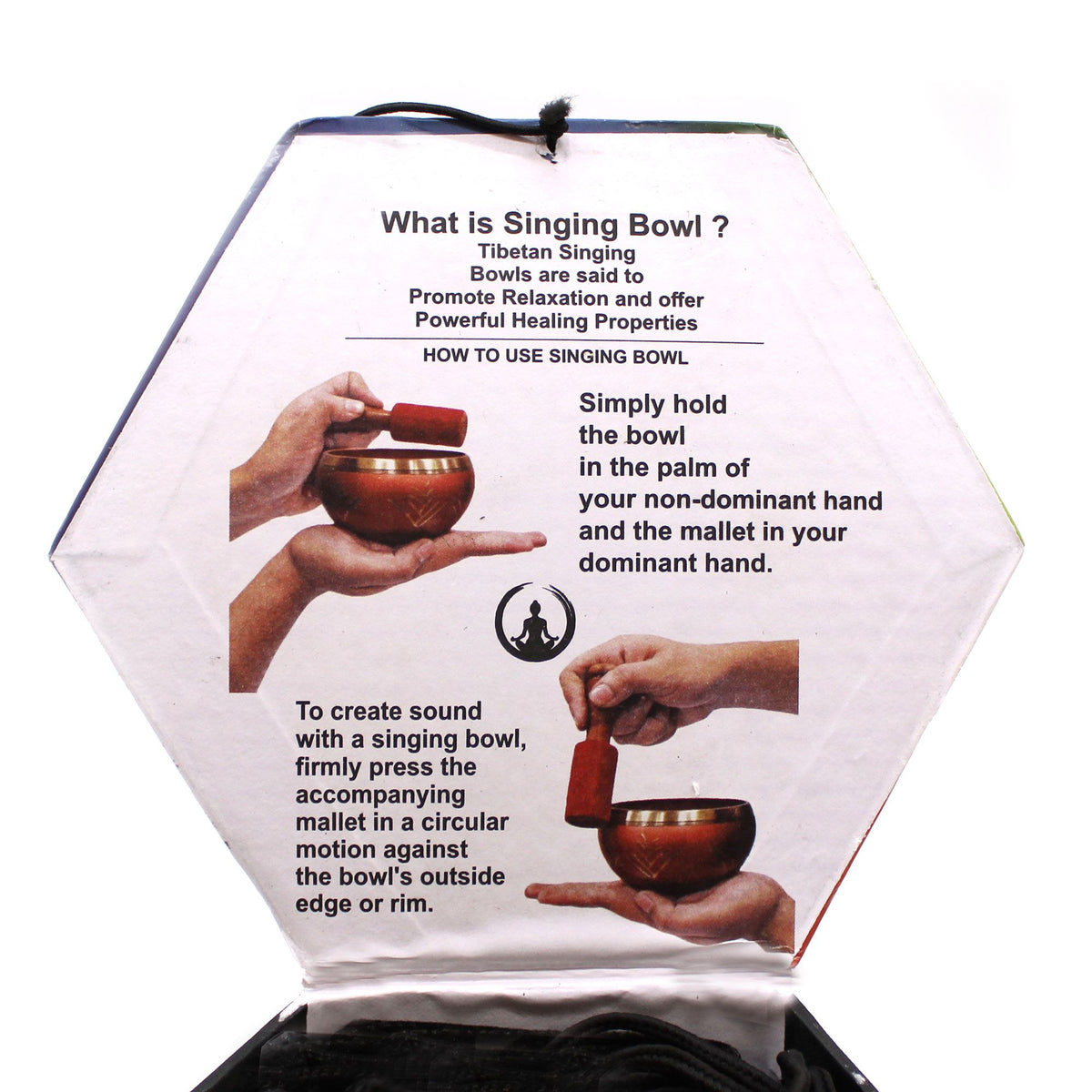 Yoga Moves Tibetan Singing Bowl Set – White and Blue