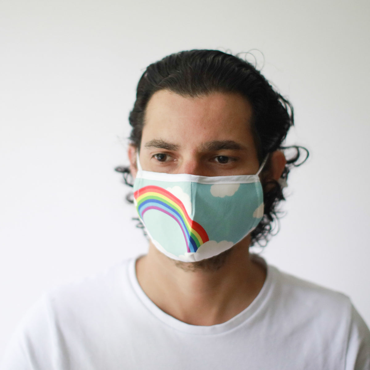 Rainbow Reusable Fashion Face Covering for Adults