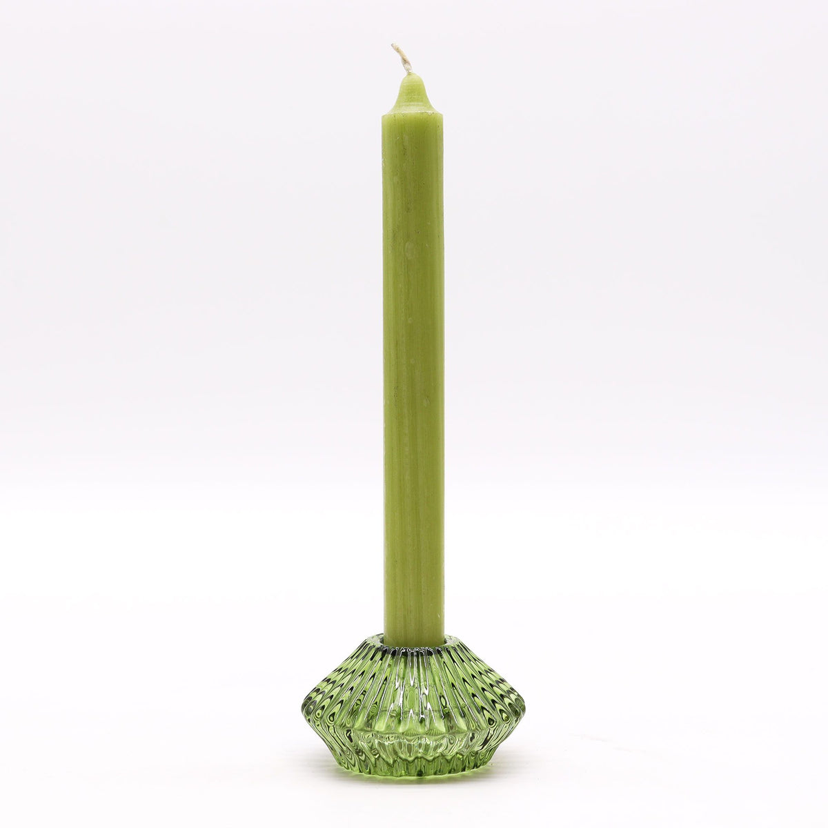 Flower Flip Glass Candle Holders – Garden Jade, Set of 2