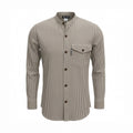 Grey and Stone Sari Grandad Shirt – Medium
