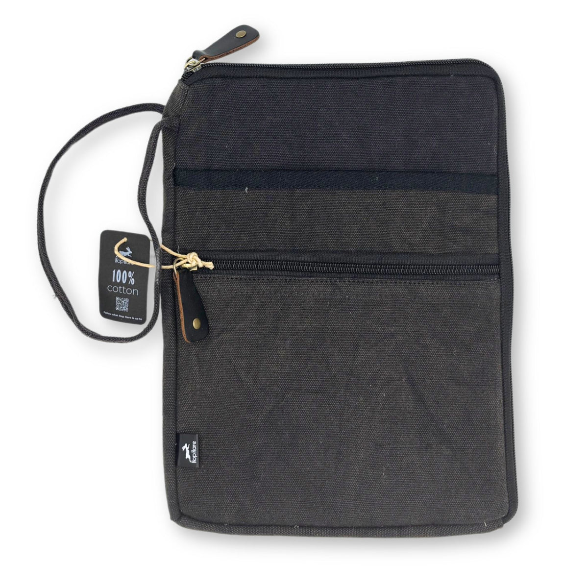 Charcoal Stonewash Tablet Pouch – 21 × 29cm