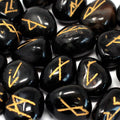 Indian Rune Set in Black Onyx Pouch