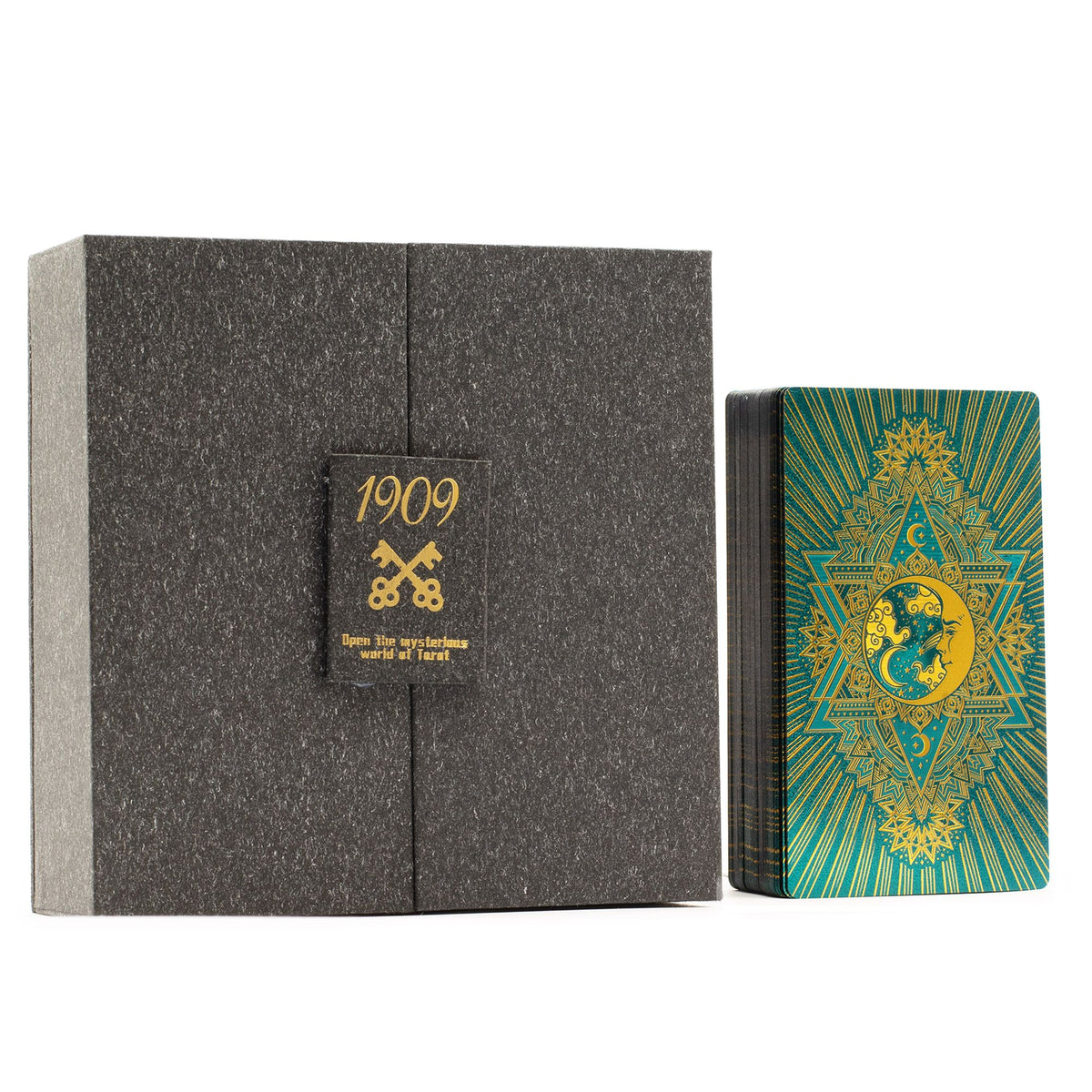 Gold and Turquoise Foil Tarot Card Gift Set