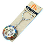 Gemstone Chakra Tree of Life Keyring