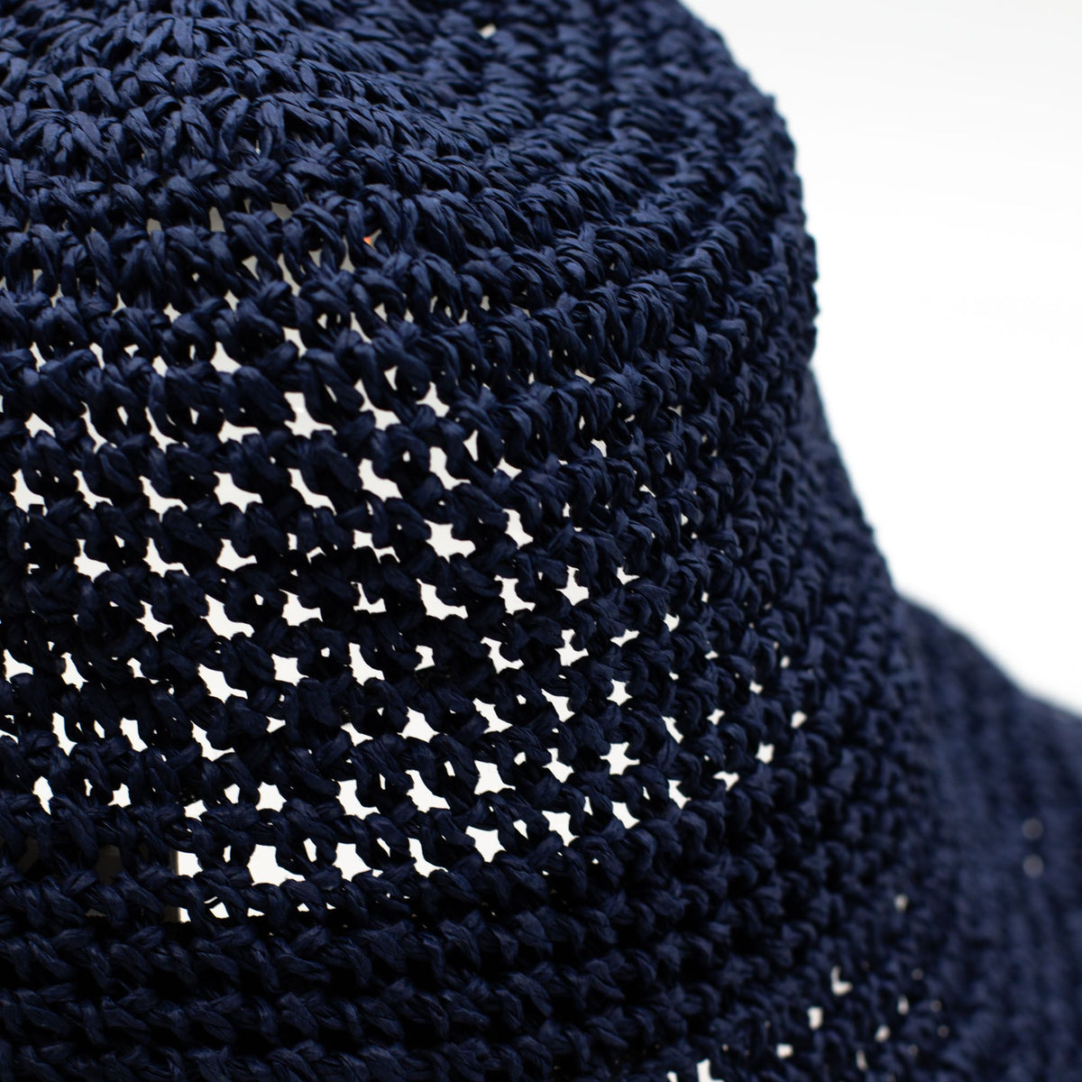 Navy Blue Floppy Straw Sun Hat