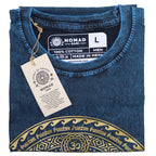 Hamsa Blue Stonewashed Cotton T-Shirt – Large