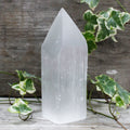 Selenite Pencil Point Tower – 15cm