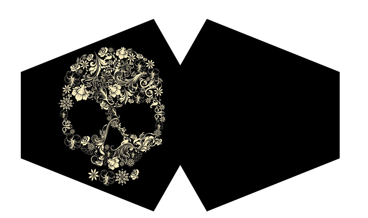 Flower Skull Reusable Fashion Face Covering