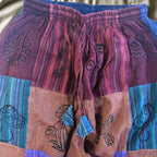 Purple Toned Block Print Mushroom Pants – 105 x 127cm