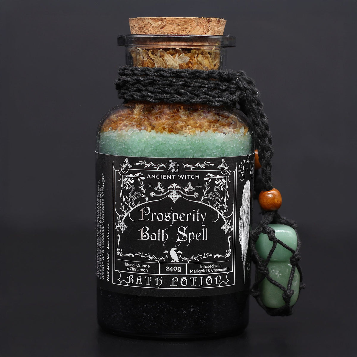 Aventurine Crystal Bath Spell Potion with Amulet