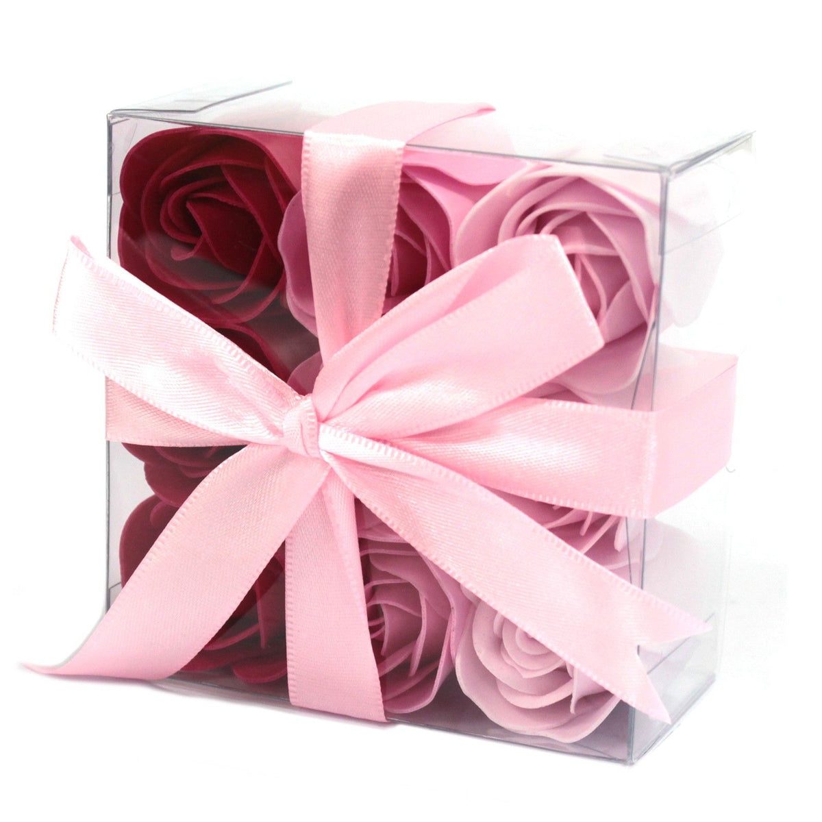 Pink Rose Soap Flowers Set – 9 Pieces