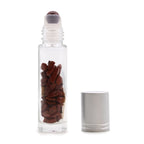 Red Jasper Gemstone Roller Bottle with Silver Cap – 5ml