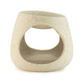 Round Speckled Off-White Ceramic Oil Burner