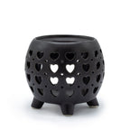 Black Heart Cut-Out Oil Burner