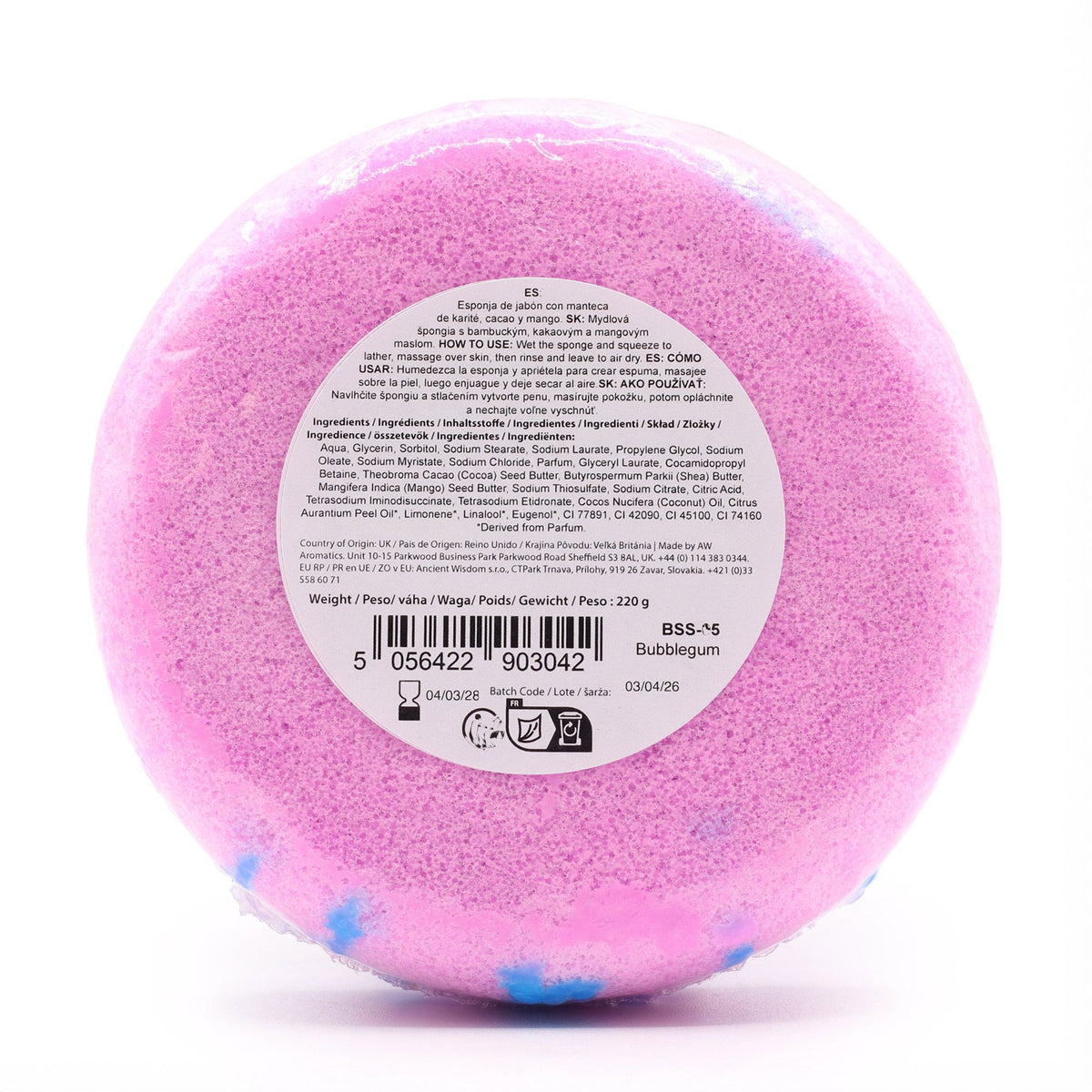 Bubblegum Butter Bubble Soap Sponge