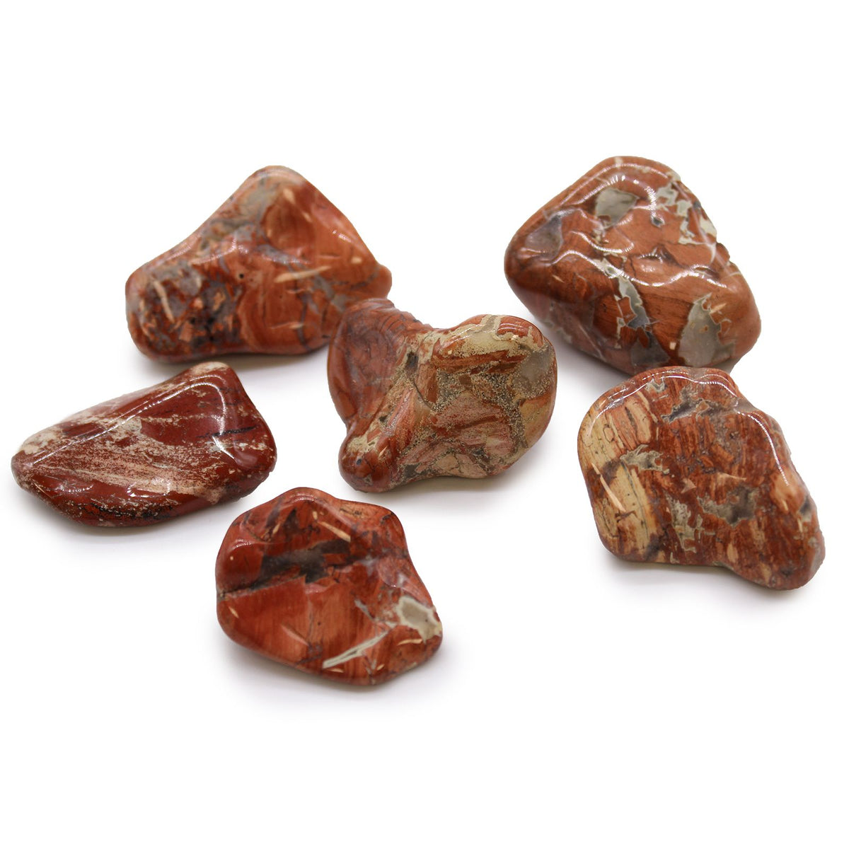 Light Brecciated Jasper Tumble Stones – 6