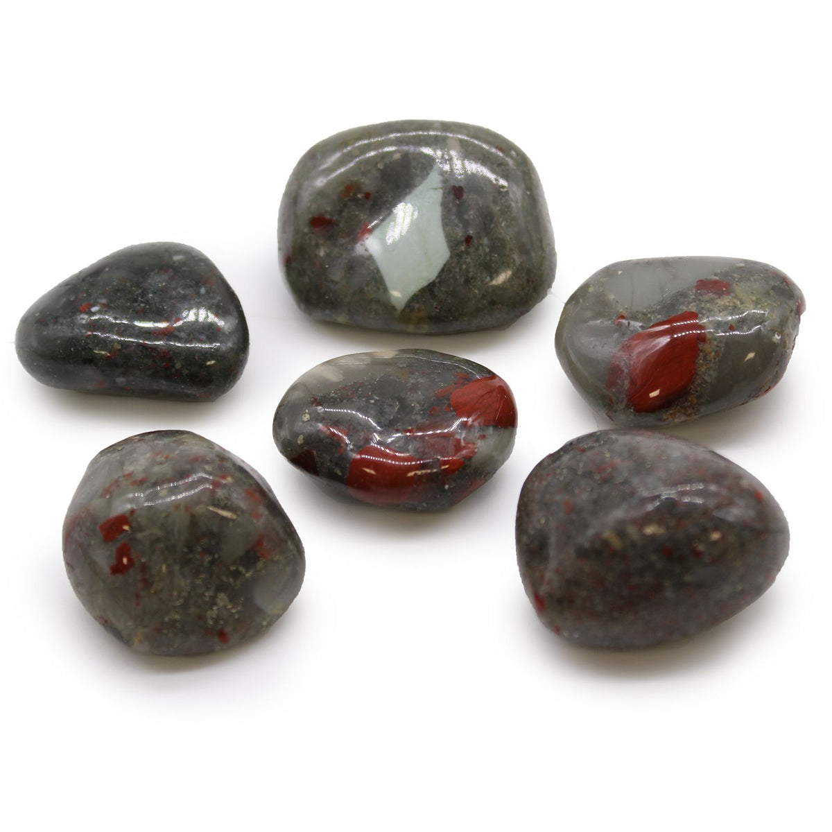 Bloodstone Tumble Stones – Set of 6