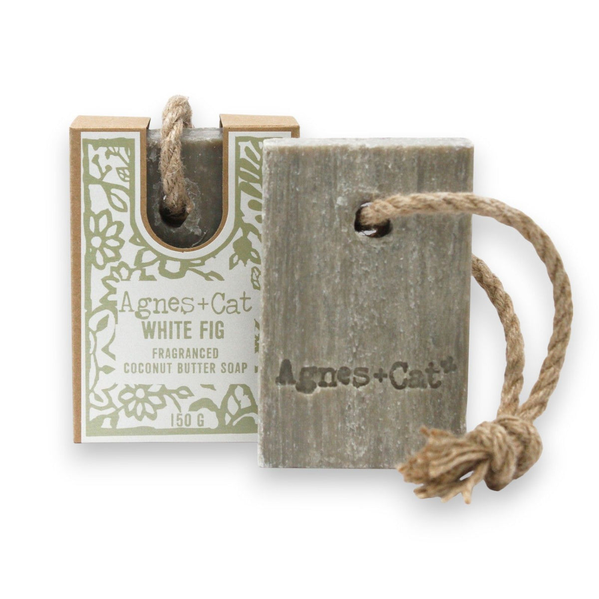 Agnes Cat White Fig Soap on a Rope