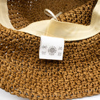 Floppy Straw Sun Hat in Natural and Coffee