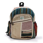Small Hemp Backpack with Zig-Zag Zips