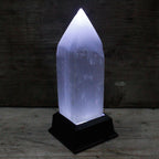 Selenite Pencil Point Tower – 15cm