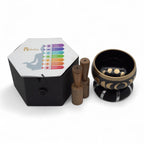 Moon Phase Tibetan Singing Bowl Set – Black