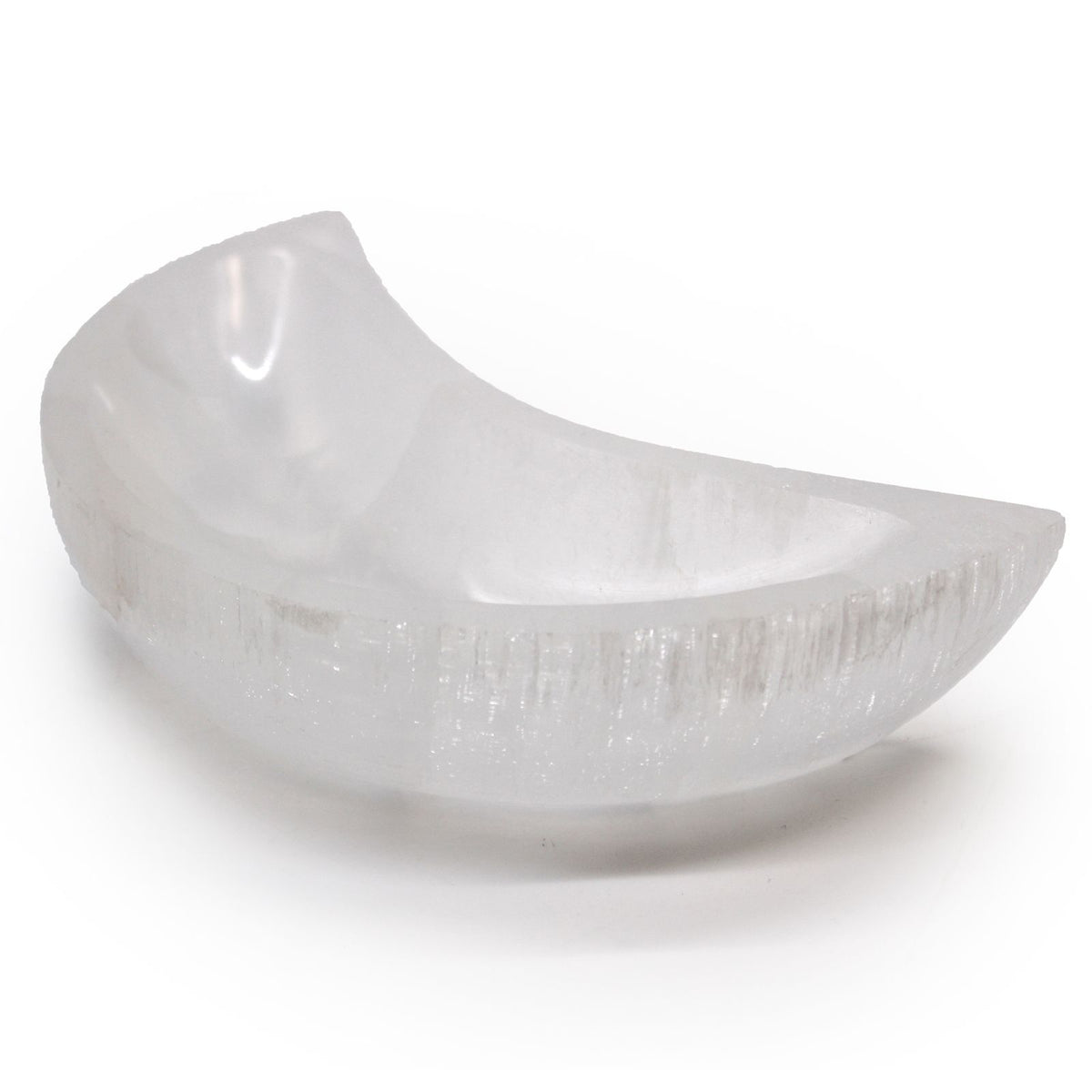 Selenite Moon Bowl – 15cm