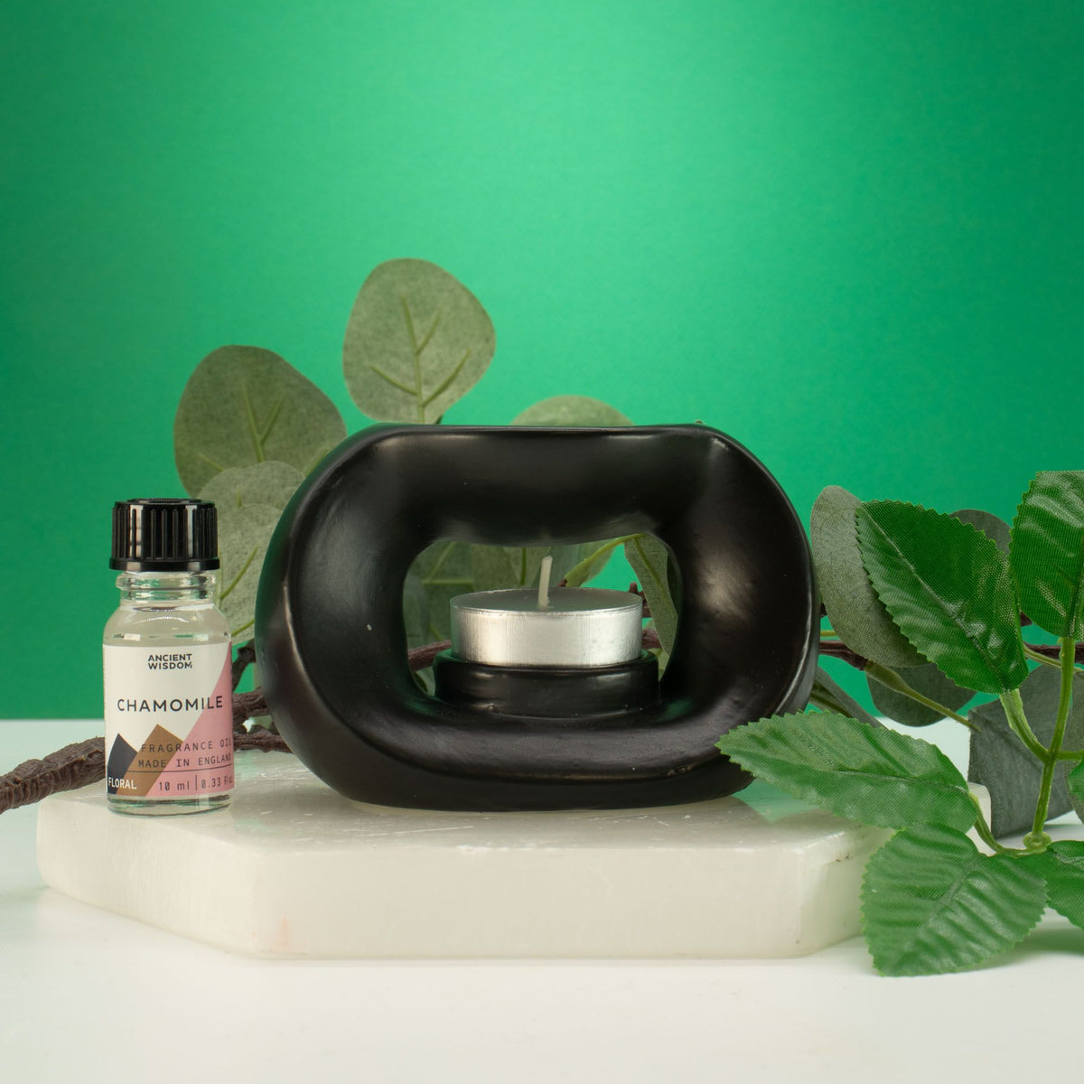 Matt Black Ceramic Zen Oil Burner