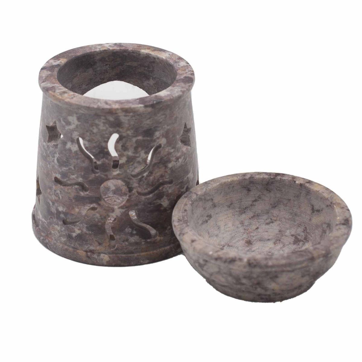 Sun and Stars Soapstone Oil Burner – 8cm