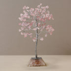 Rose Quartz Gemstone Tree with Orgonite Base – 160 Stones
