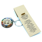 Gemstone Chakra Tree of Life Keyring