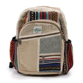 Small Hemp Backpack with Zig-Zag Zips