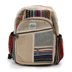 Small Hemp Backpack with Zig-Zag Zips