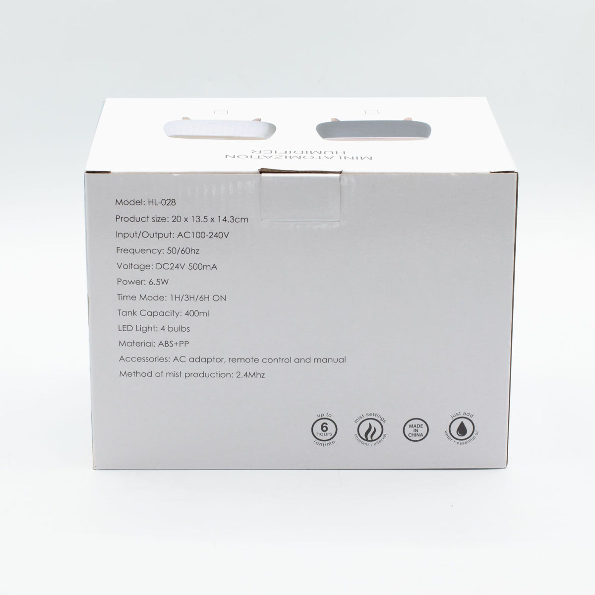 Ribbed Aroma Diffuser with Colour-Changing Light
