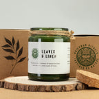 Leaves and Linen Woodwick Soy Candle