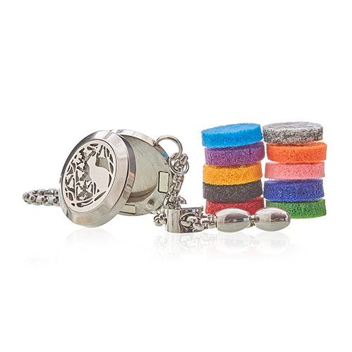 Cat and Flowers Aromatherapy Chain Bracelet